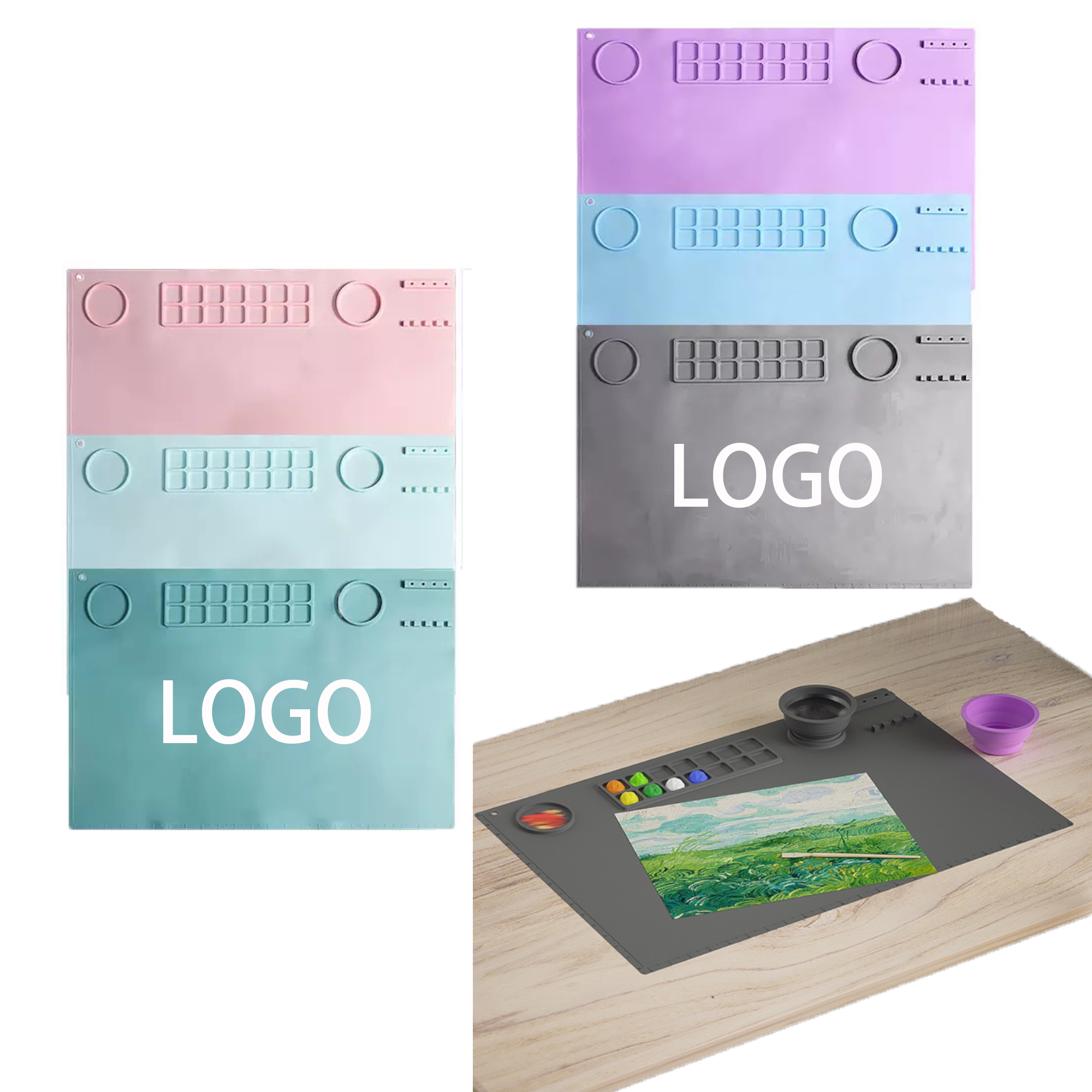 Silicone Art Painting Graffiti Oil Painting Pad Palette 8