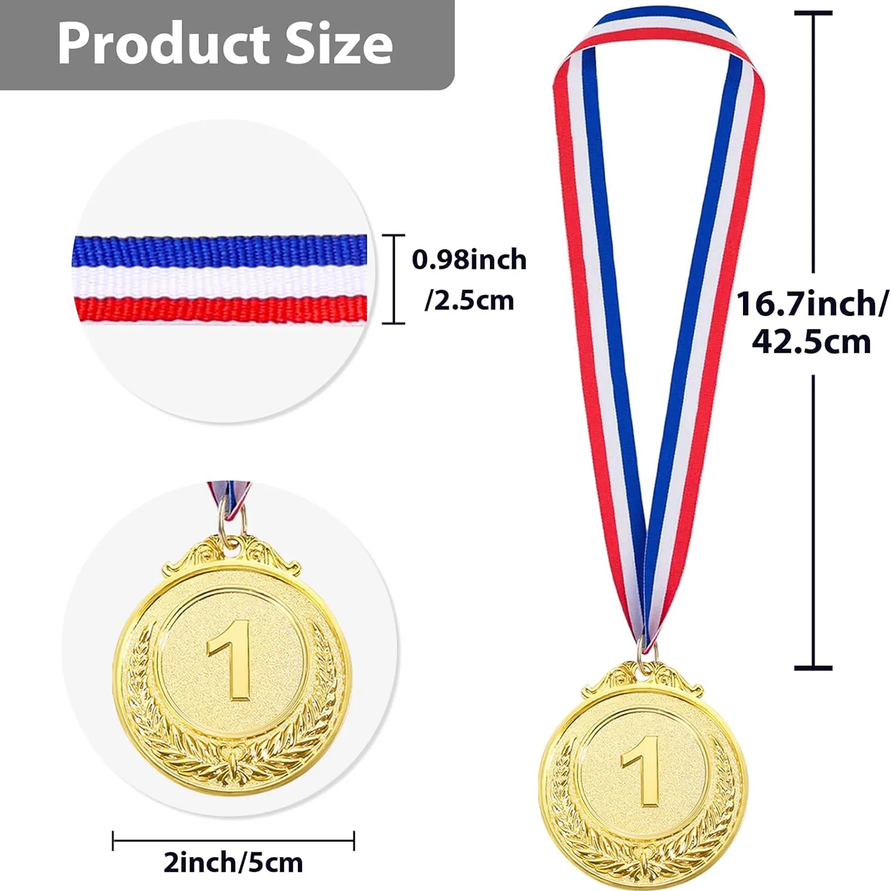 Gold Silver Bronze Award Medals 15