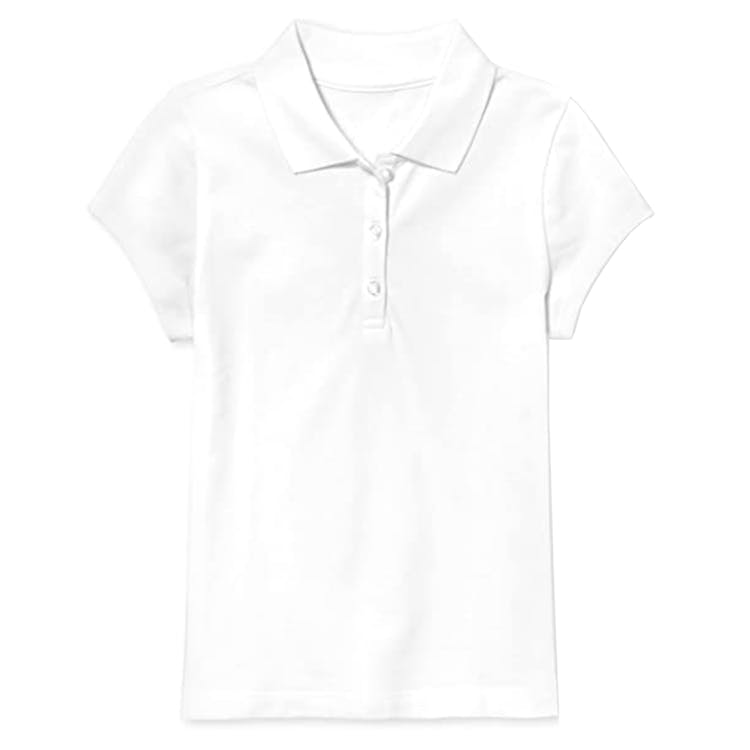 Girls' Uniform Polos - White Small Short Sleeve 3