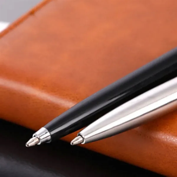 Custom Stainless Steel Click Ballpoint Pen — Professional Office Desk Accessory, custom pen with logo imprint 5