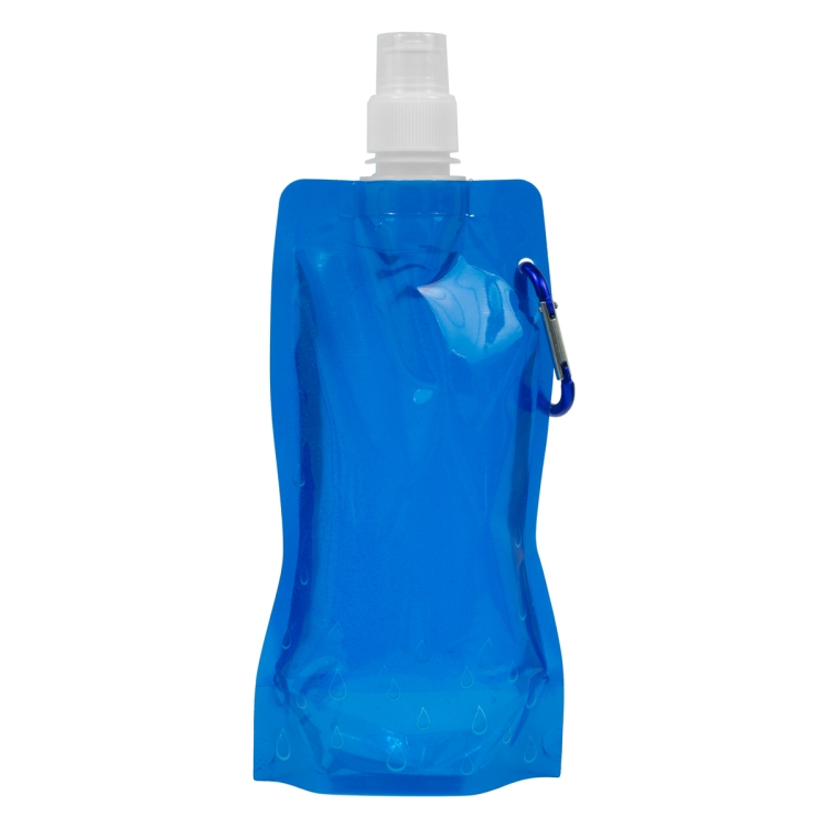 "Roll Up" 18 oz Foldable and Reusable Water Bottle with Matching Carabiner 24