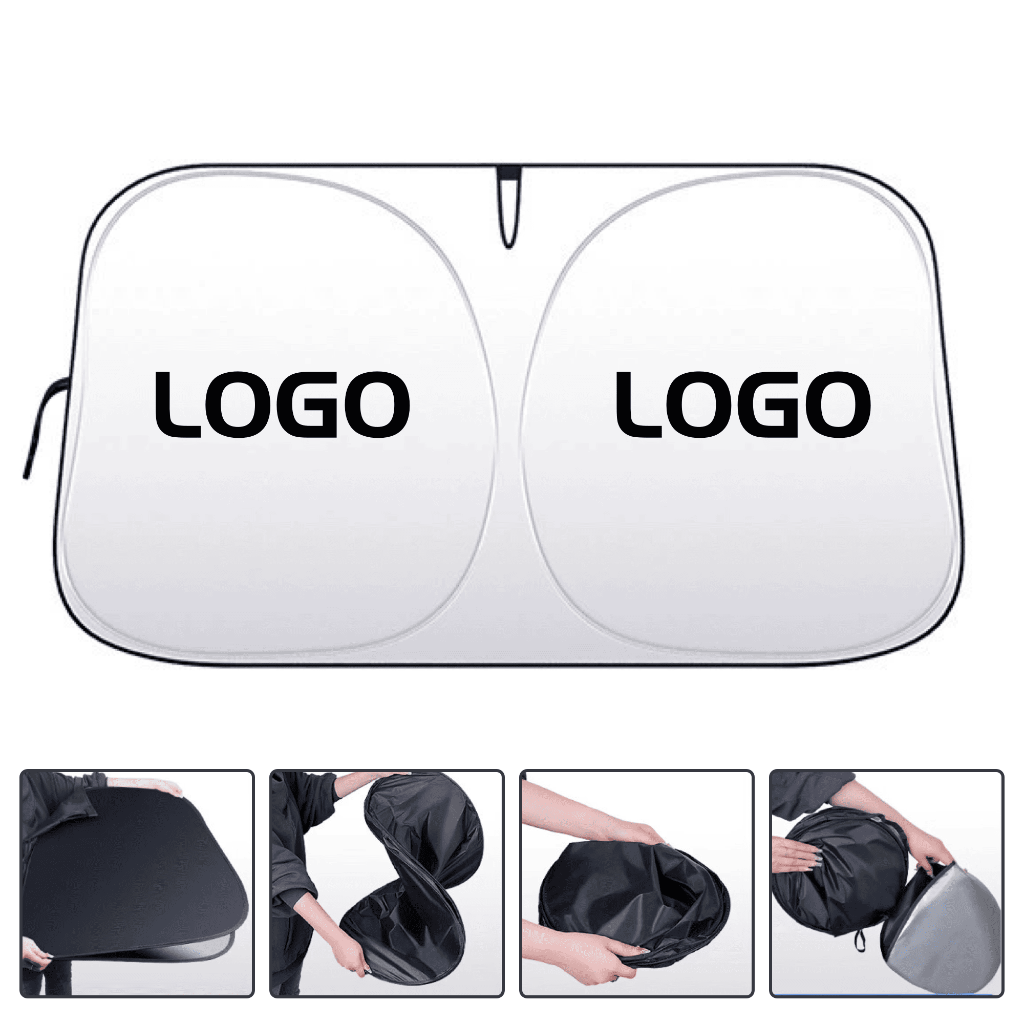 Premium Car Titanium Silver Sun Shade 3