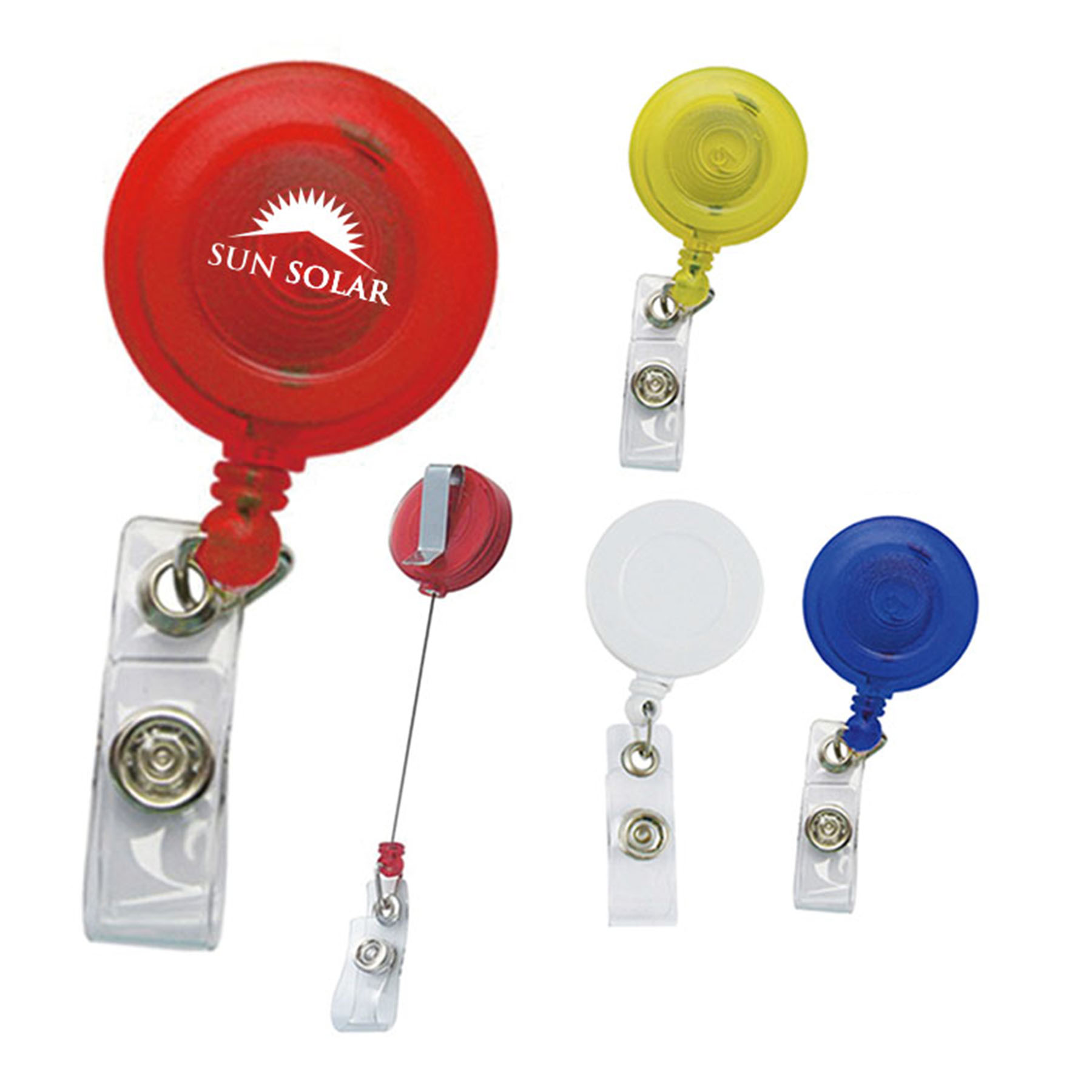 Promotional Retractable Badge Reels. Round Shaped | Trade show Giveaways-Close out 8