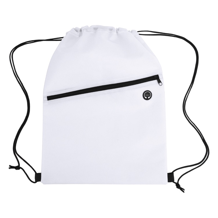 Non-Woven Sports Drawstring Bag with Front Zipper 28
