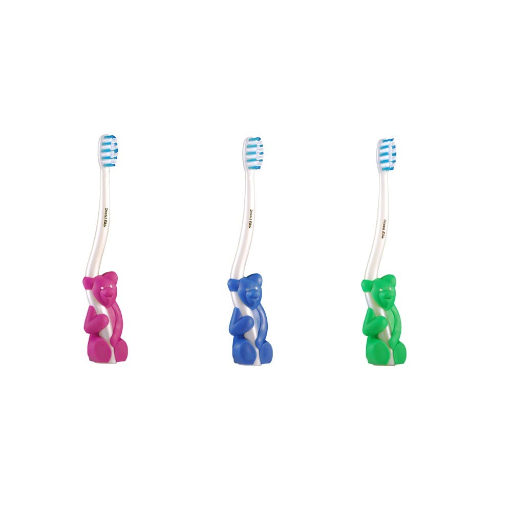 Kids' Bear Toothbrushes - 4 Assorted Colors 30 Tufts 3
