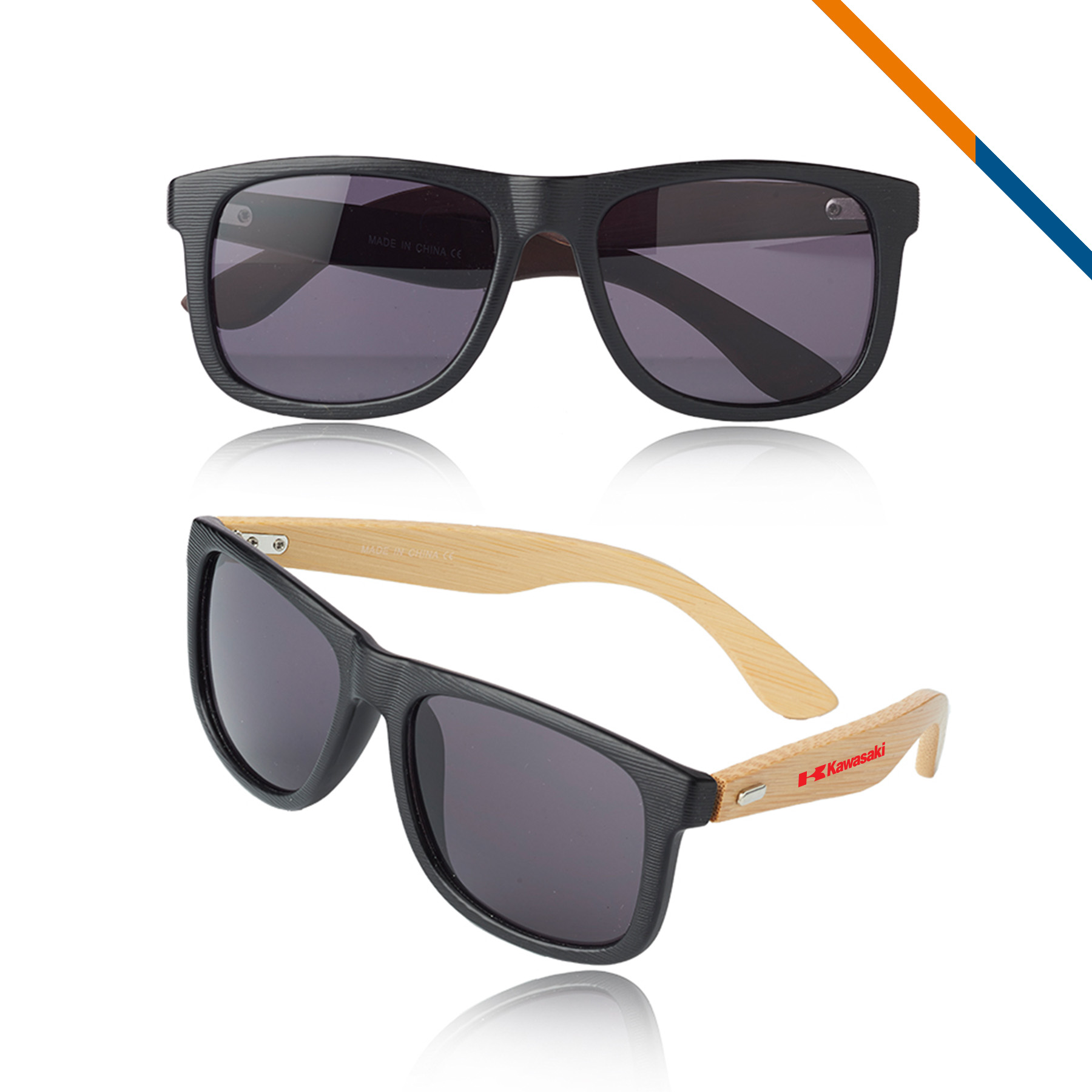 Powell Bamboo Inspired Temples Sunglasses