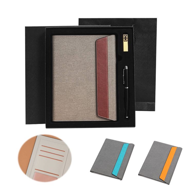 Gift Set With Journal Pen And Flash Drive - JZ3167 | Loco Promos