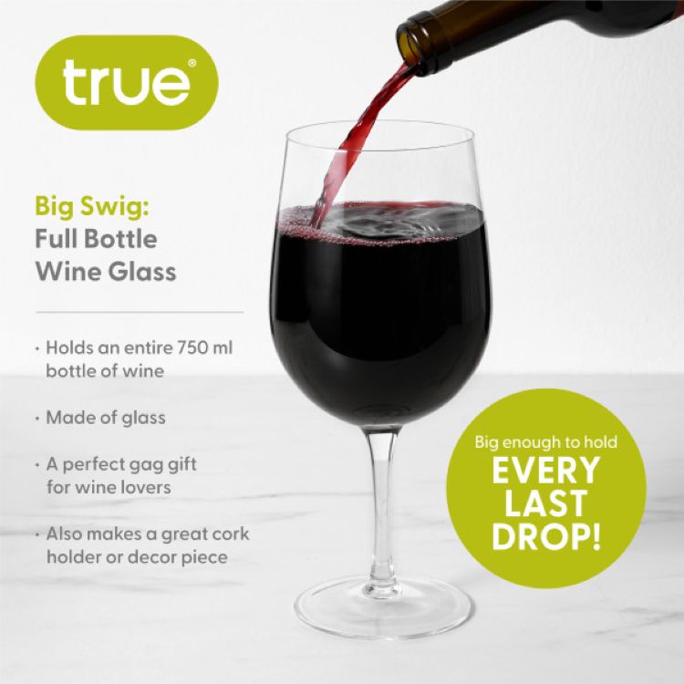 True Big Swig: Full Bottle Wine Glass
