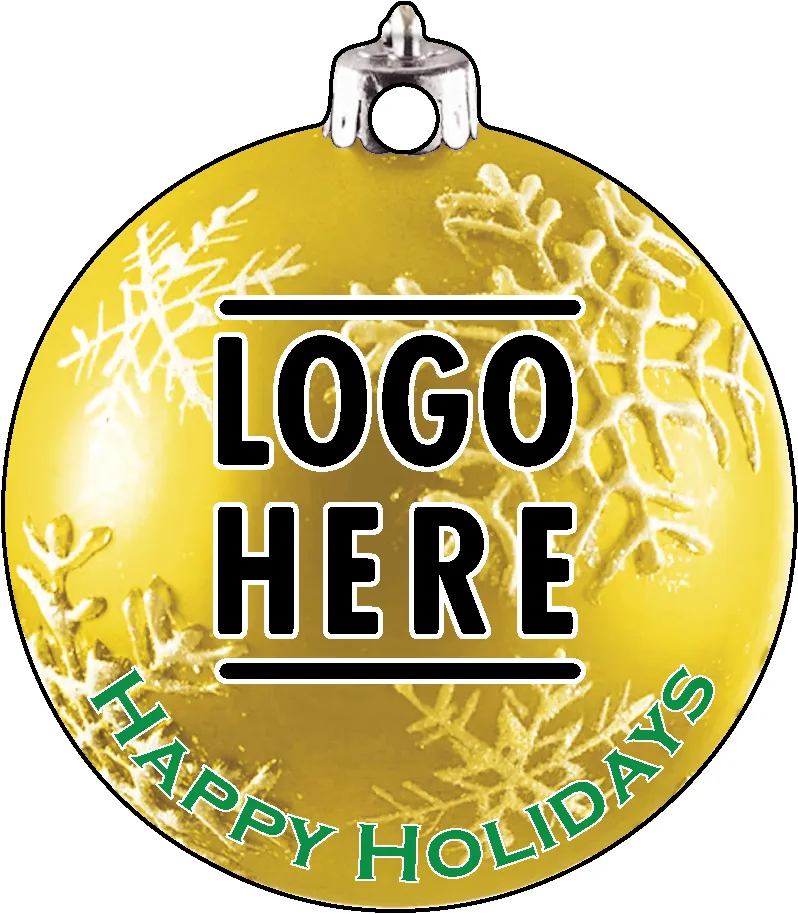 1/4" Recycled Wood Ornaments-Bulb 3 - Snowflake2 - Yellow 3