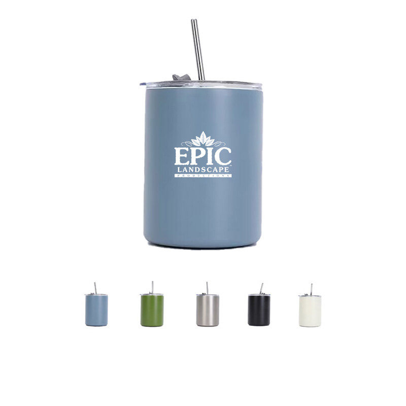 12 Oz Vacuum Insulated Double Wall Stainless Steel Coffee Mug Travel Tumbler  With Straw - DJNJEL40 | ColorCopiesUSA