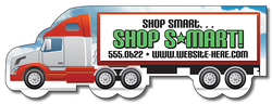 Magnet - Semi Truck Shape (5x1.7) 40 Mil Outdoor Safe