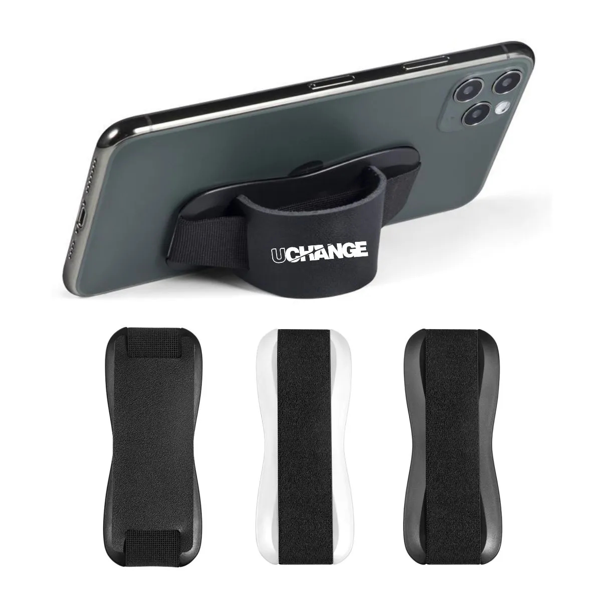 Phone Grip Strap And Kickstand With Elastic Band