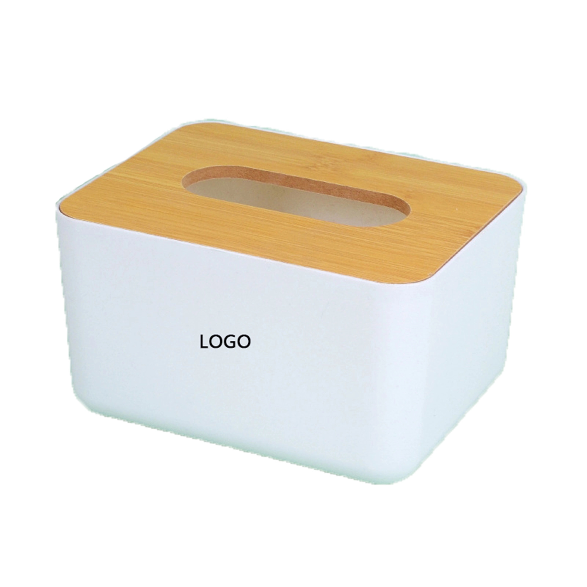 Reusable PP Tissues Box Wood Cover 7