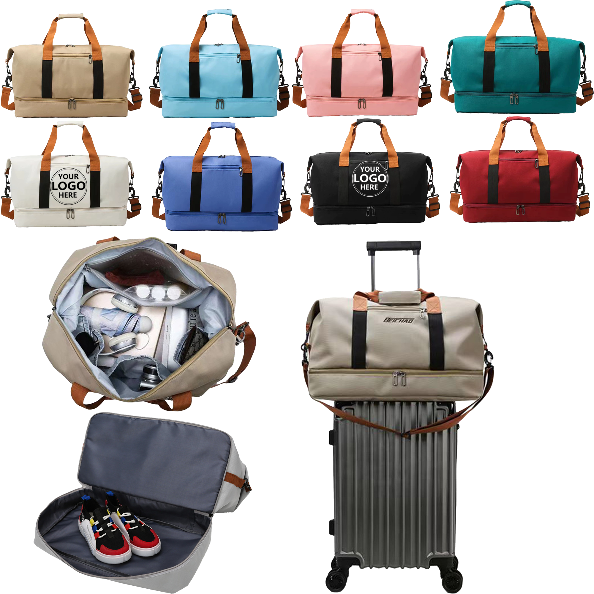 Oxford Cloth Carryall Purse 12