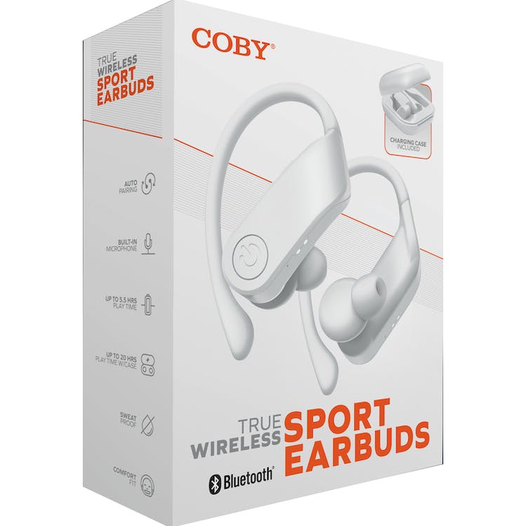 Sport Earbuds - White Over the Ear 2