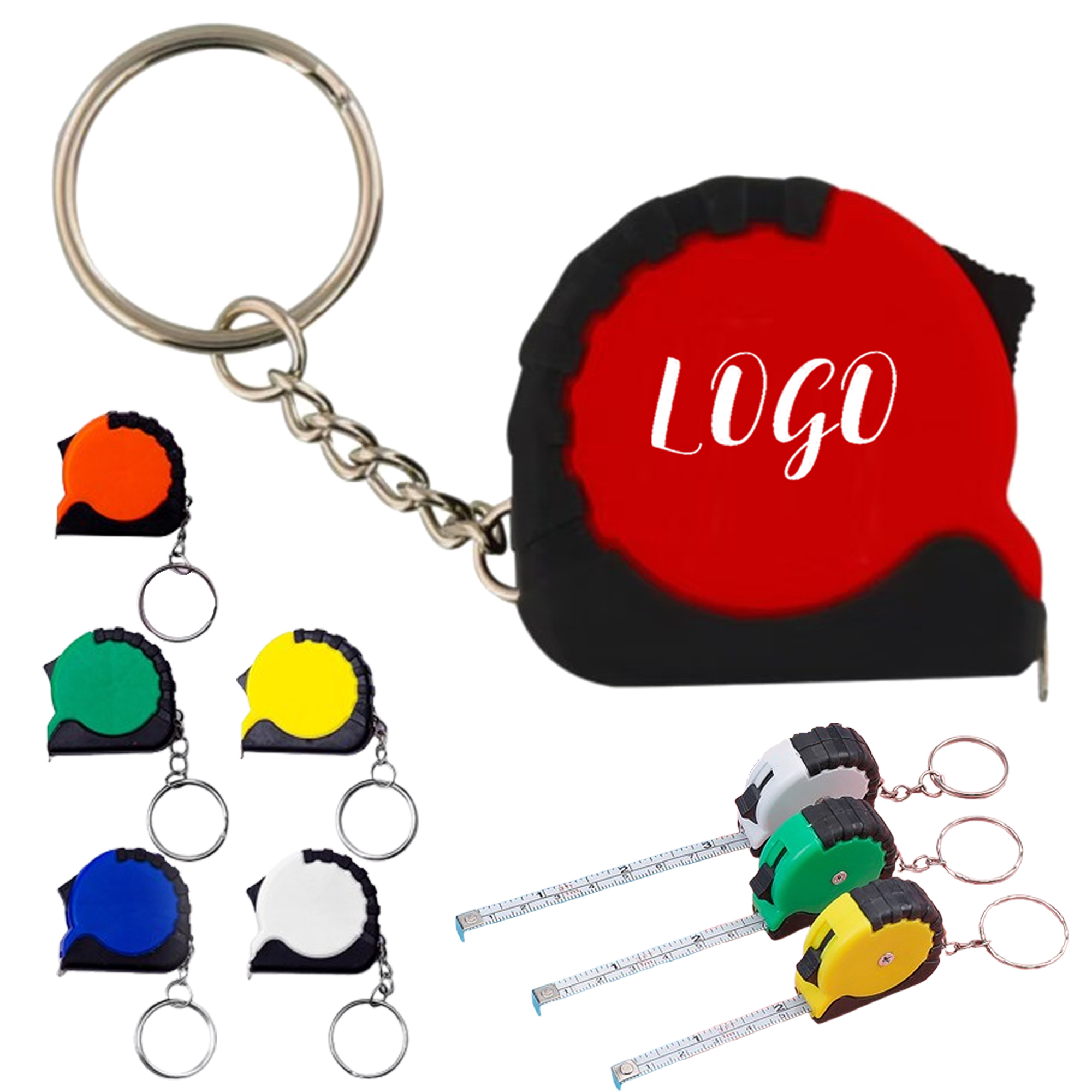 Portable Mini Metal Measuring Tape Keychain
