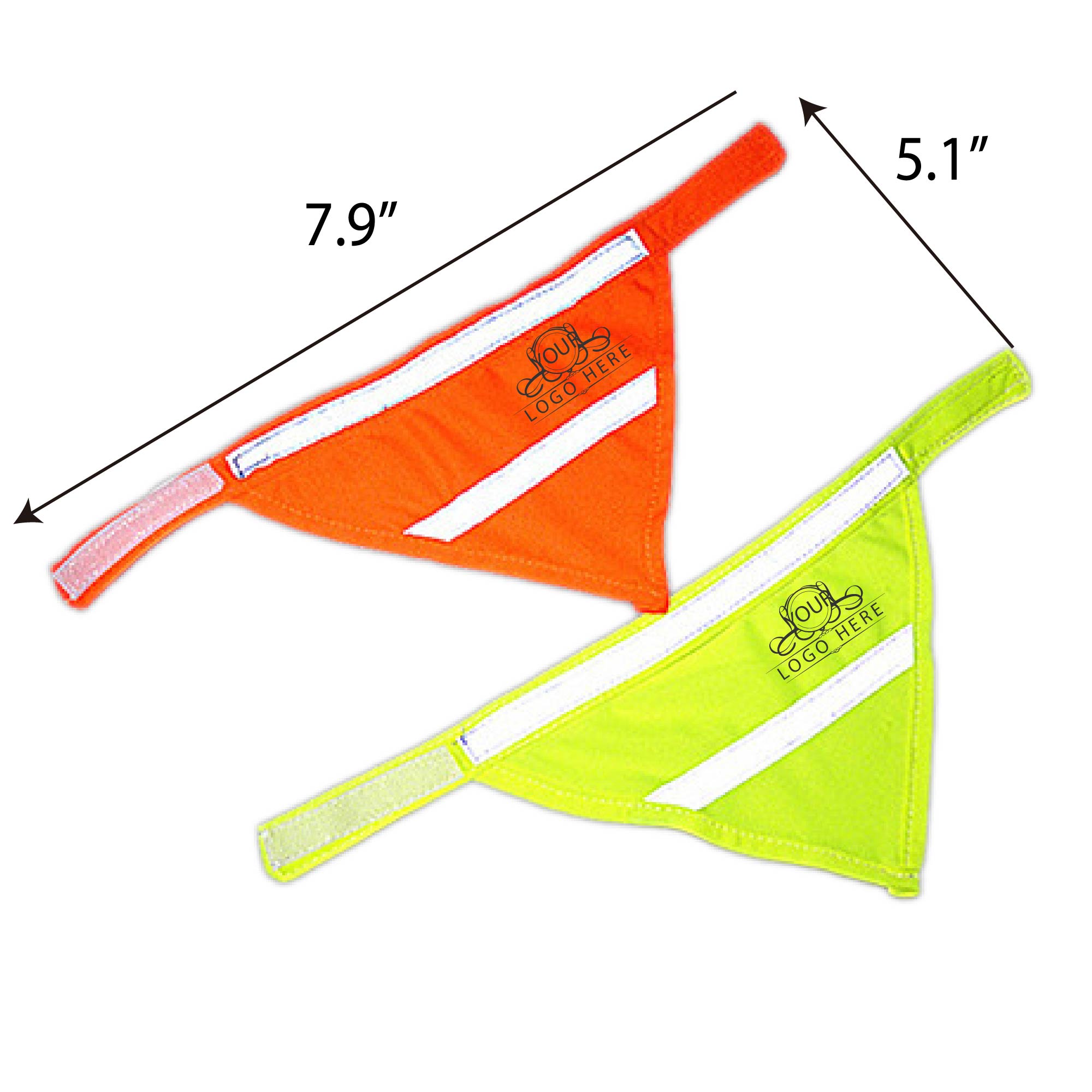 Pet Triangle Towel Reflective Safety Bandana 7