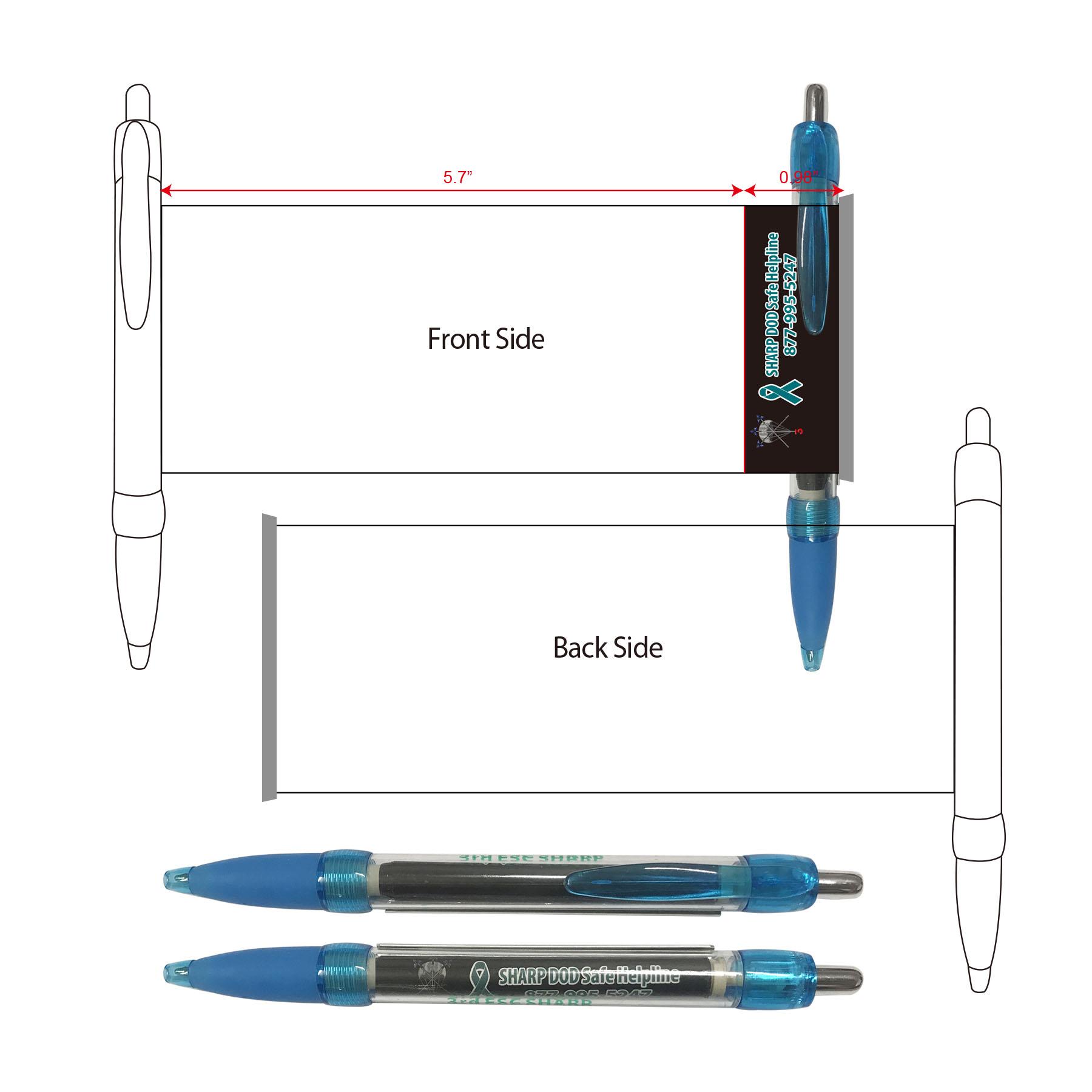 Free Shipping Broadcast Banner Pen- Full Color process 26