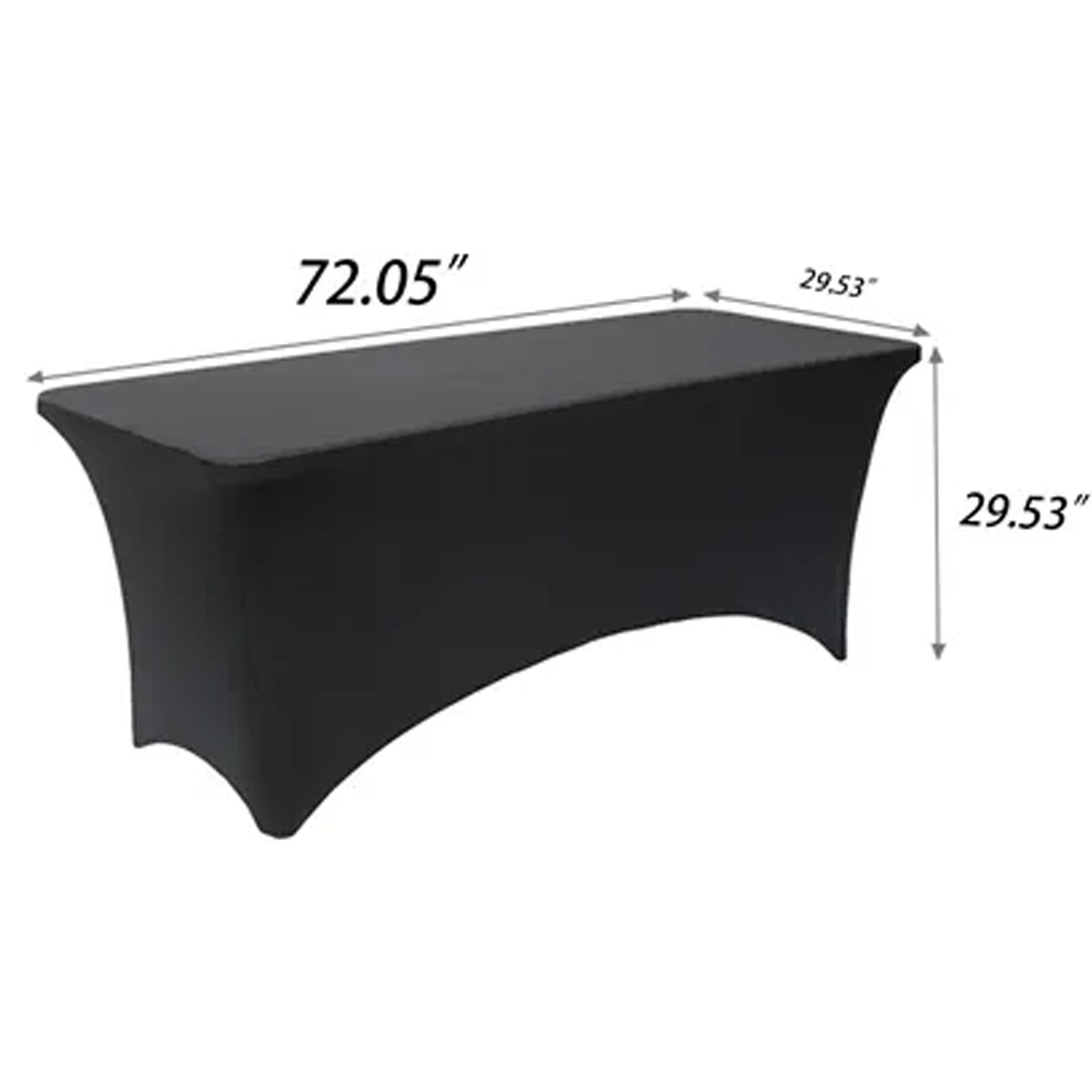 6FT Customizable Polyester Tablecloth Stretch Table Cover 12