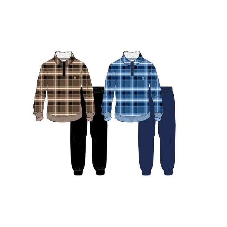 Boys' Pullover and Pant Set Beige/Blue 2-4 3