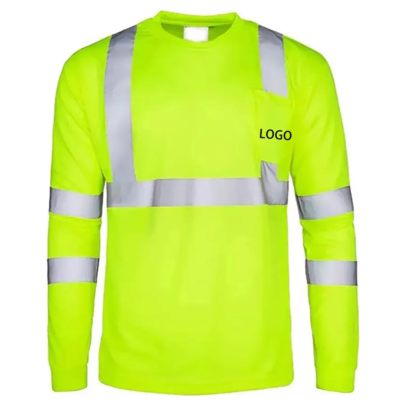 Ventilated, Sweat-Absorbent, Quick-Drying Outdoor Safety Reflective Strip T-Shirt
