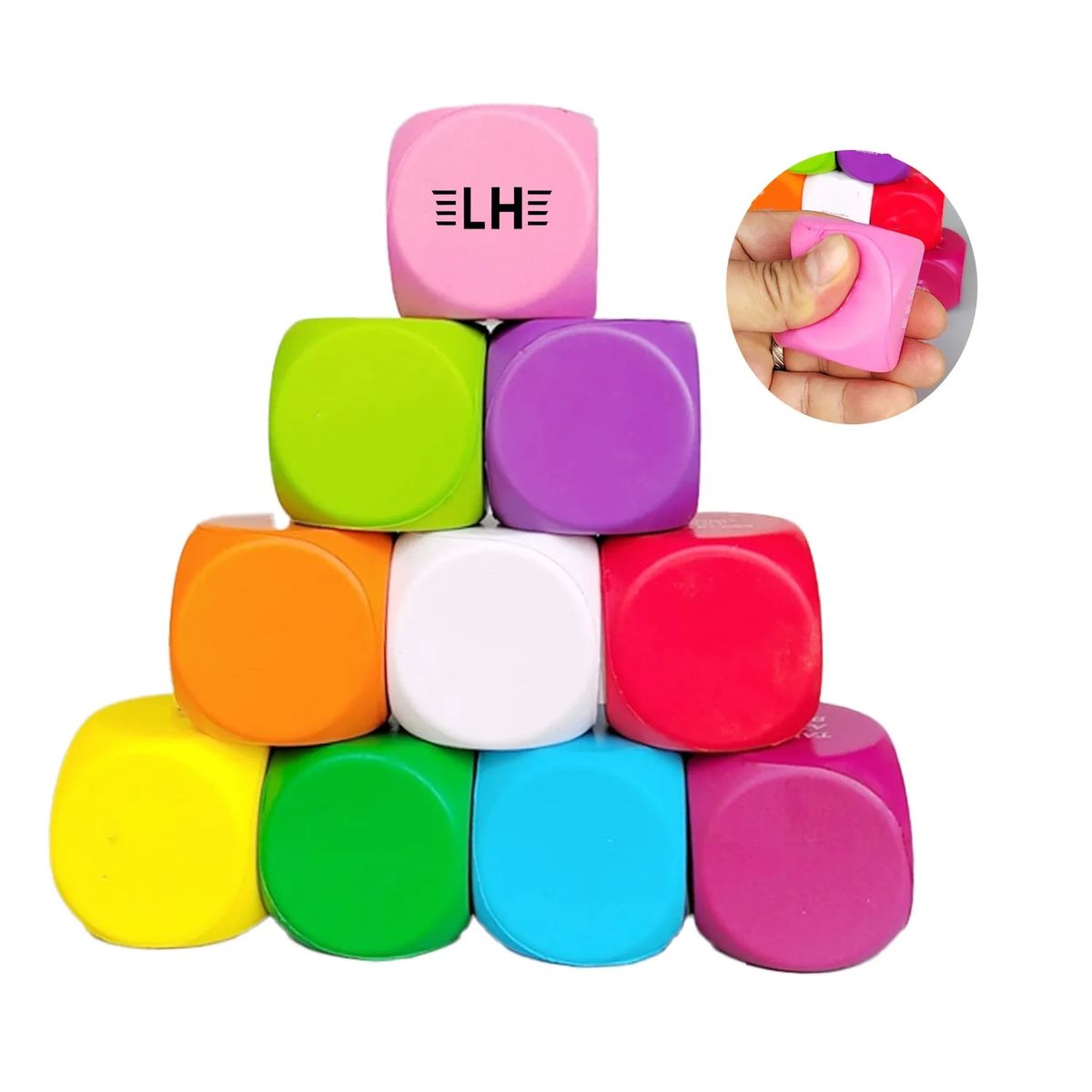 Round Cube Stress Reliever
