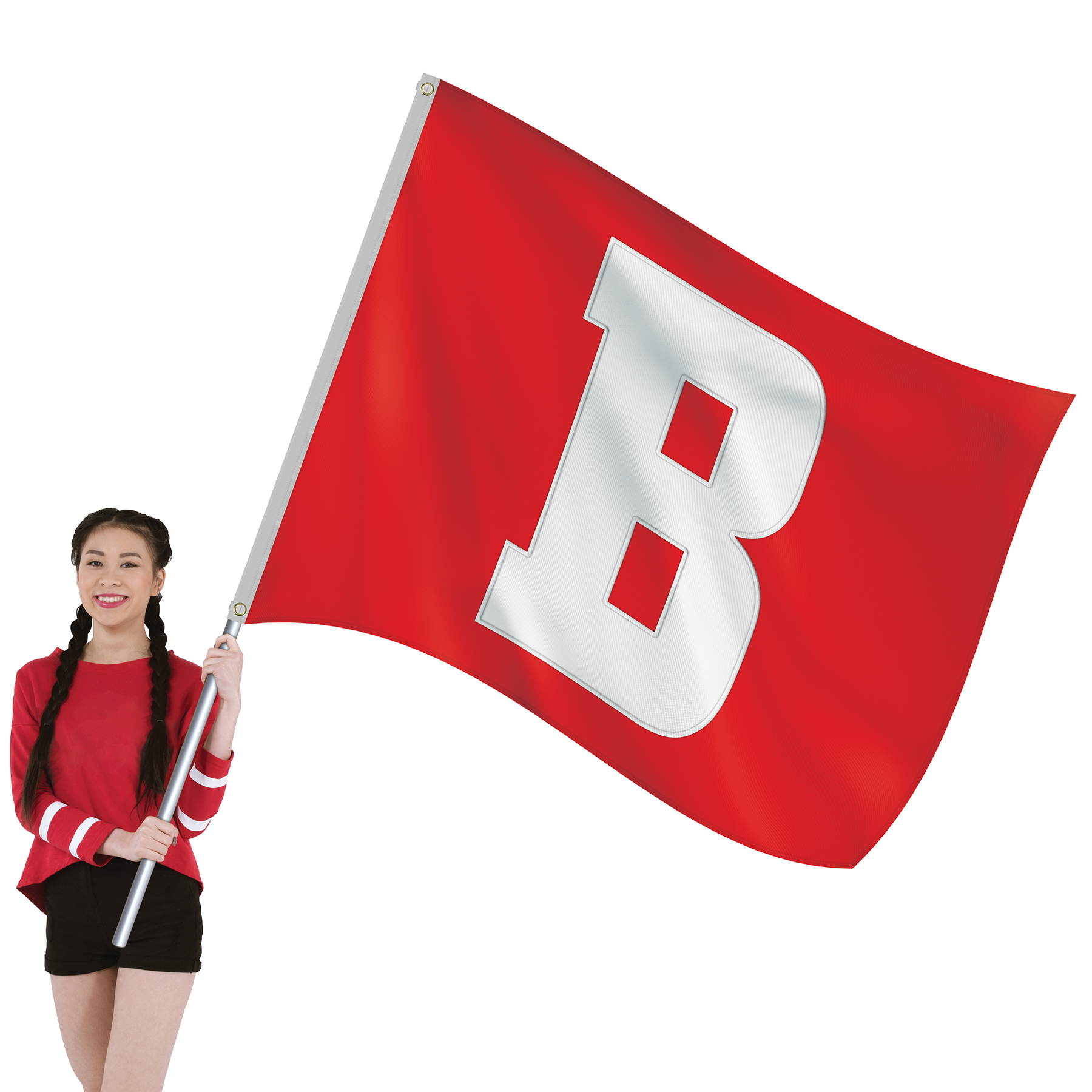 5' x 6' Nylon One Letter School Spirit Flags 7