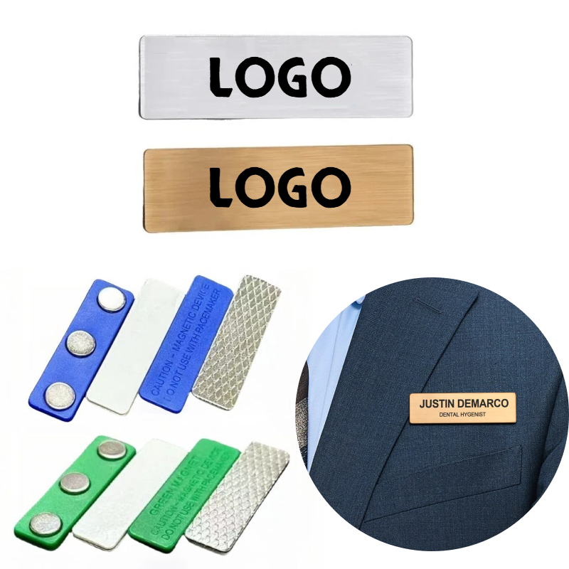 Laser Engraved Stainless Steel Magnetic Name Tag