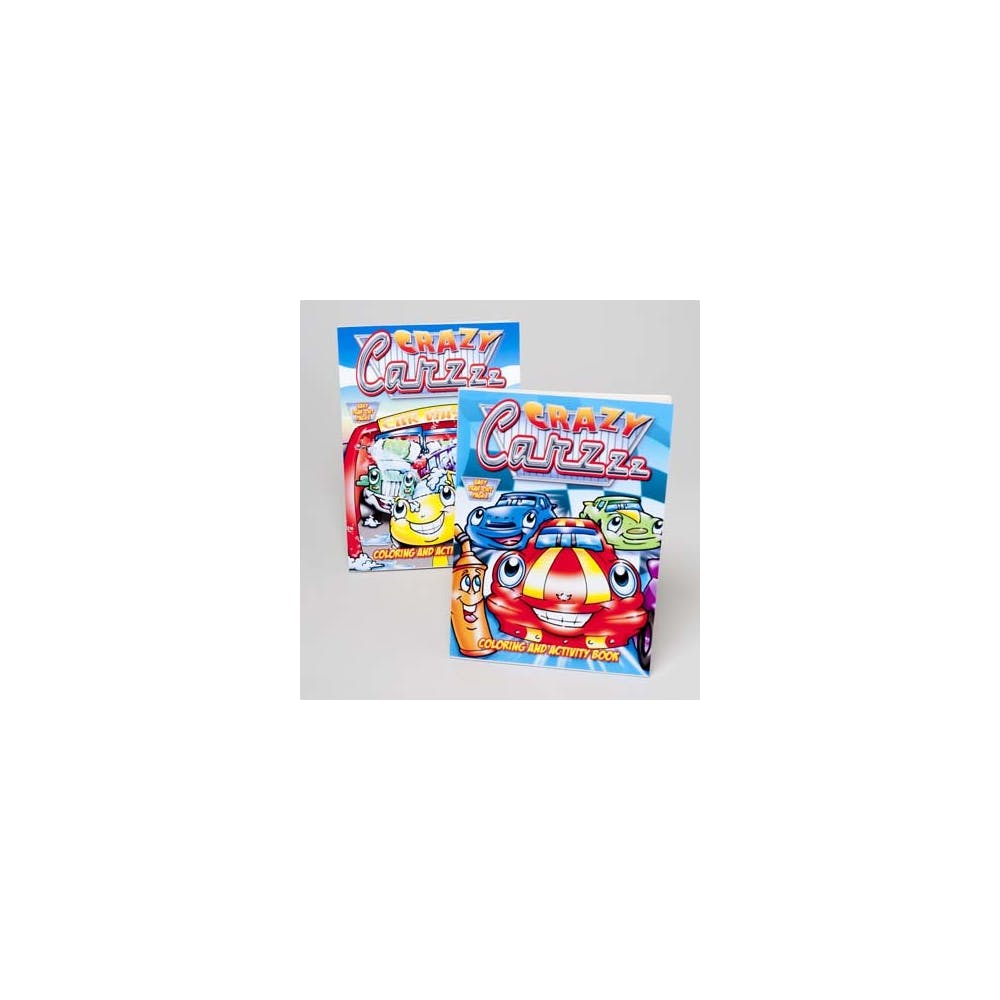 Crazy Carzzz Coloring and Activity Books - 2 Assorted 3