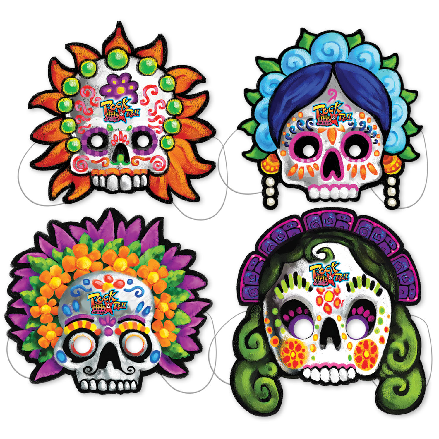 Custom Day Of The Dead Masks 4