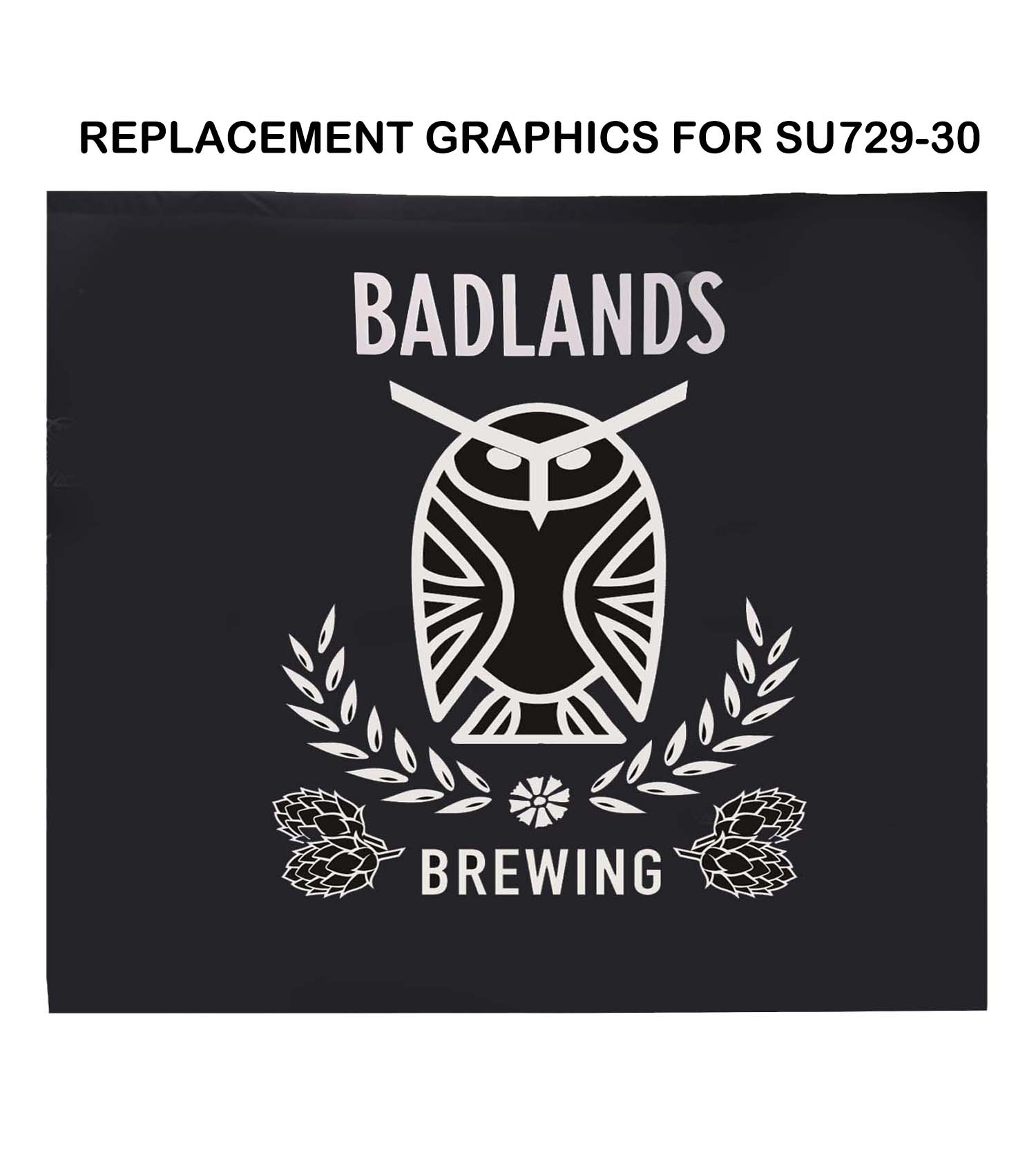 24 Hr Express Ship - Replacement Graphics Single sided 10'w x 8'h with pole pocket top and bottom 6