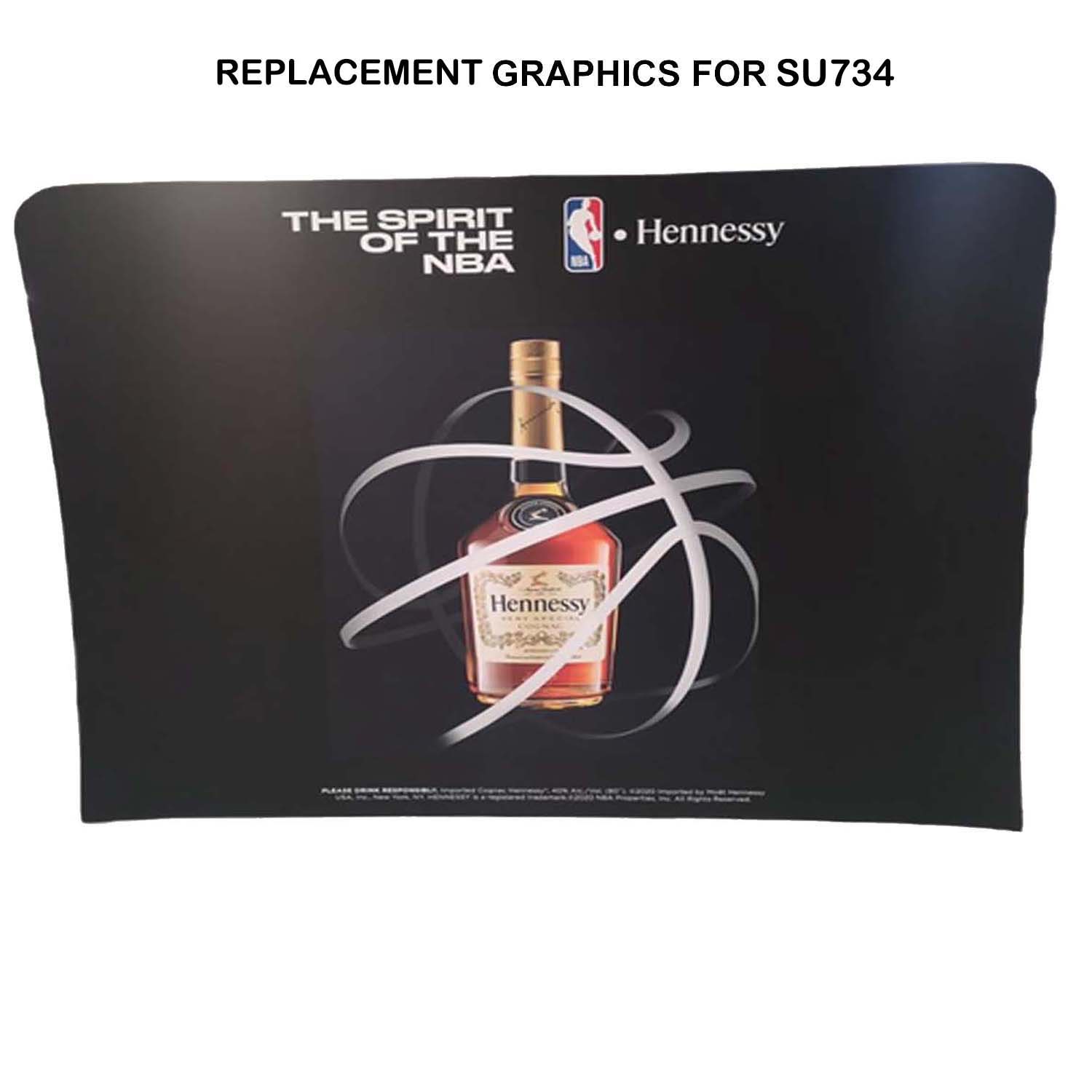 Replacement Graphics Double Sided 10'W x 8'H EuroFit Tension Fabric Slip on cover, NO SETUP CHARGE 8