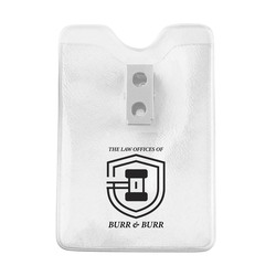 2.63" W x 3.92" H - Vertical Clear Vinyl Badge Holder (1 Color Imprint)