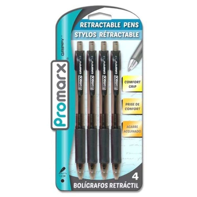 Comfort Grip Pens - Black 4 Pack 3