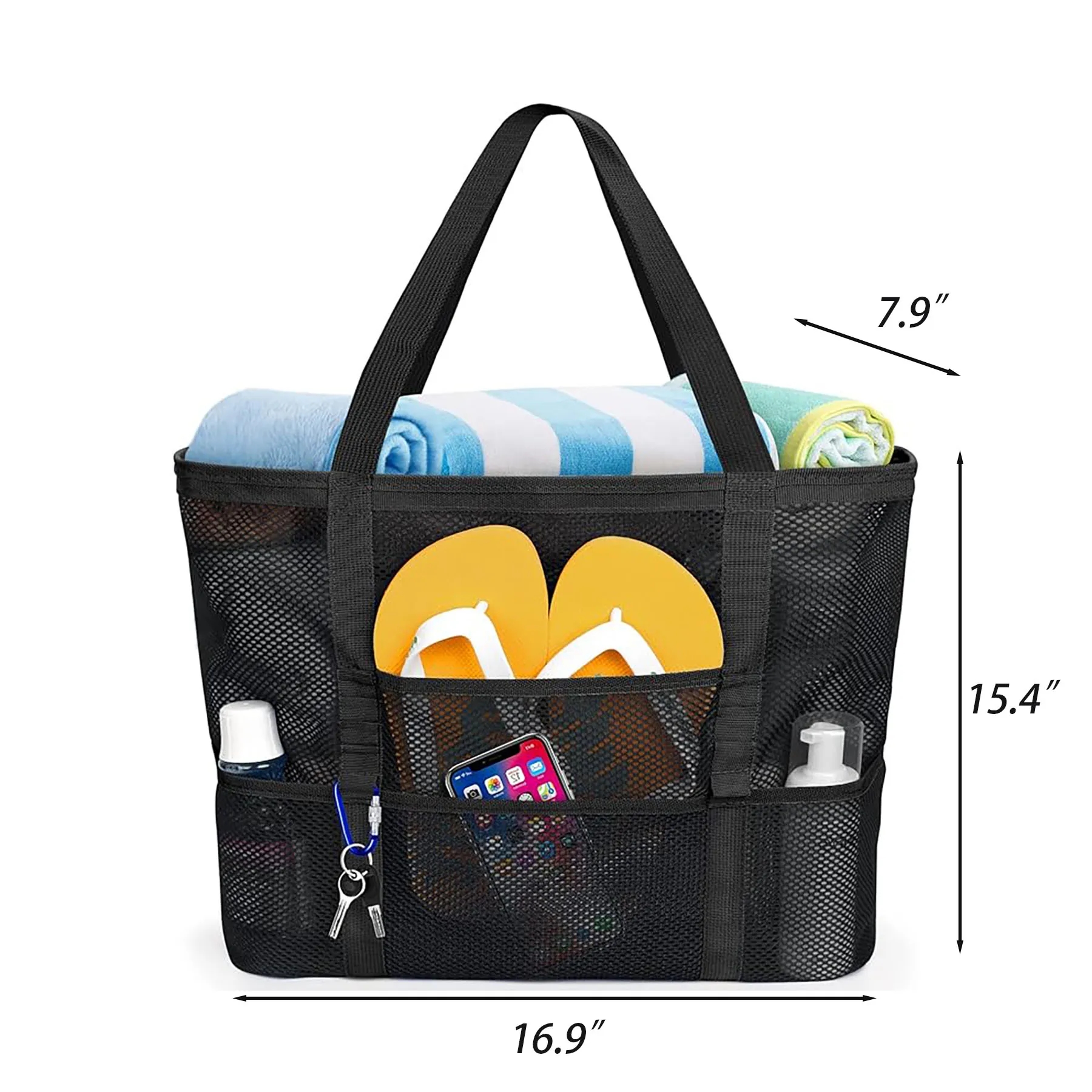 Mesh Beach Bag, custom tote bag with logo imprint 16
