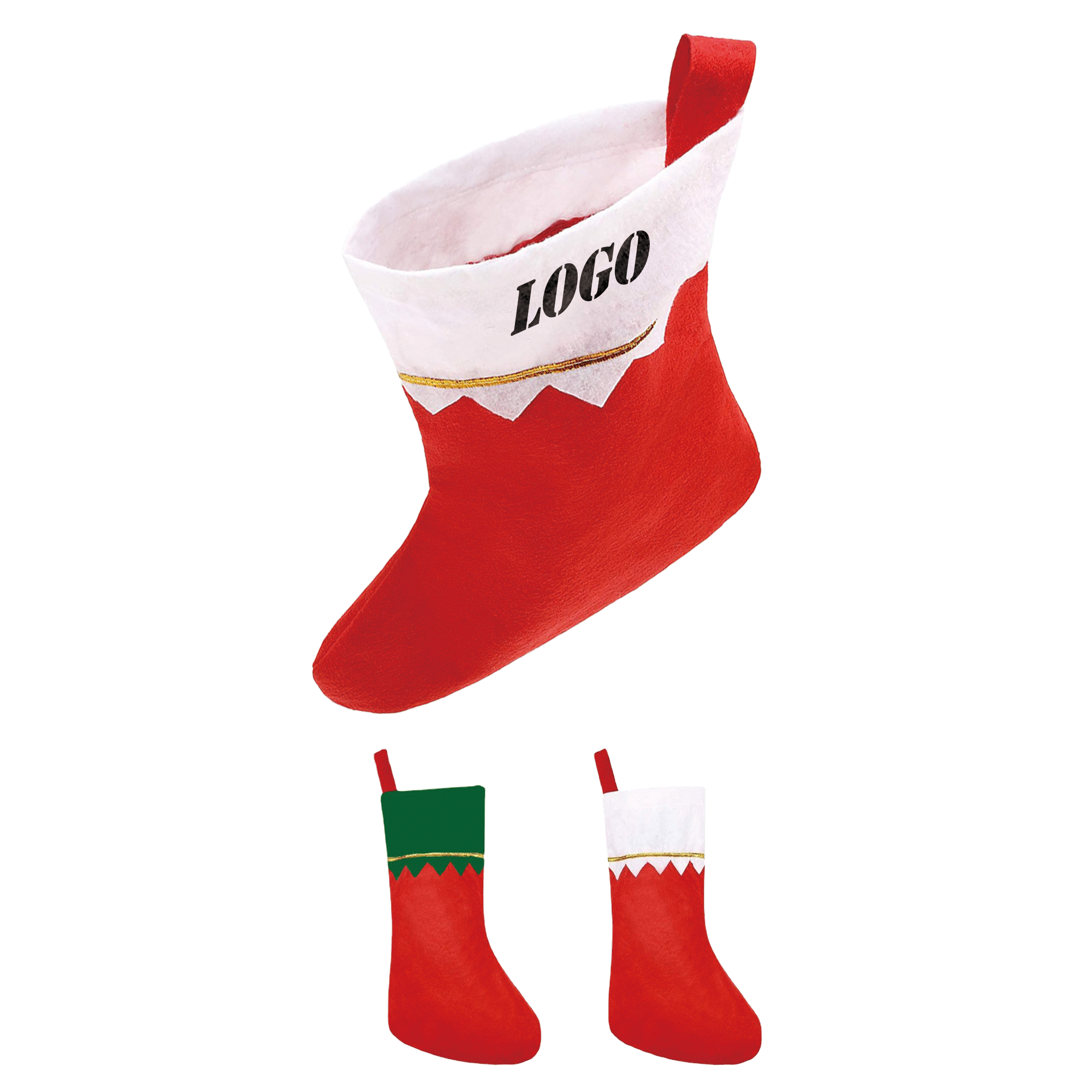 Red Non-Woven Christmas Stocking 4