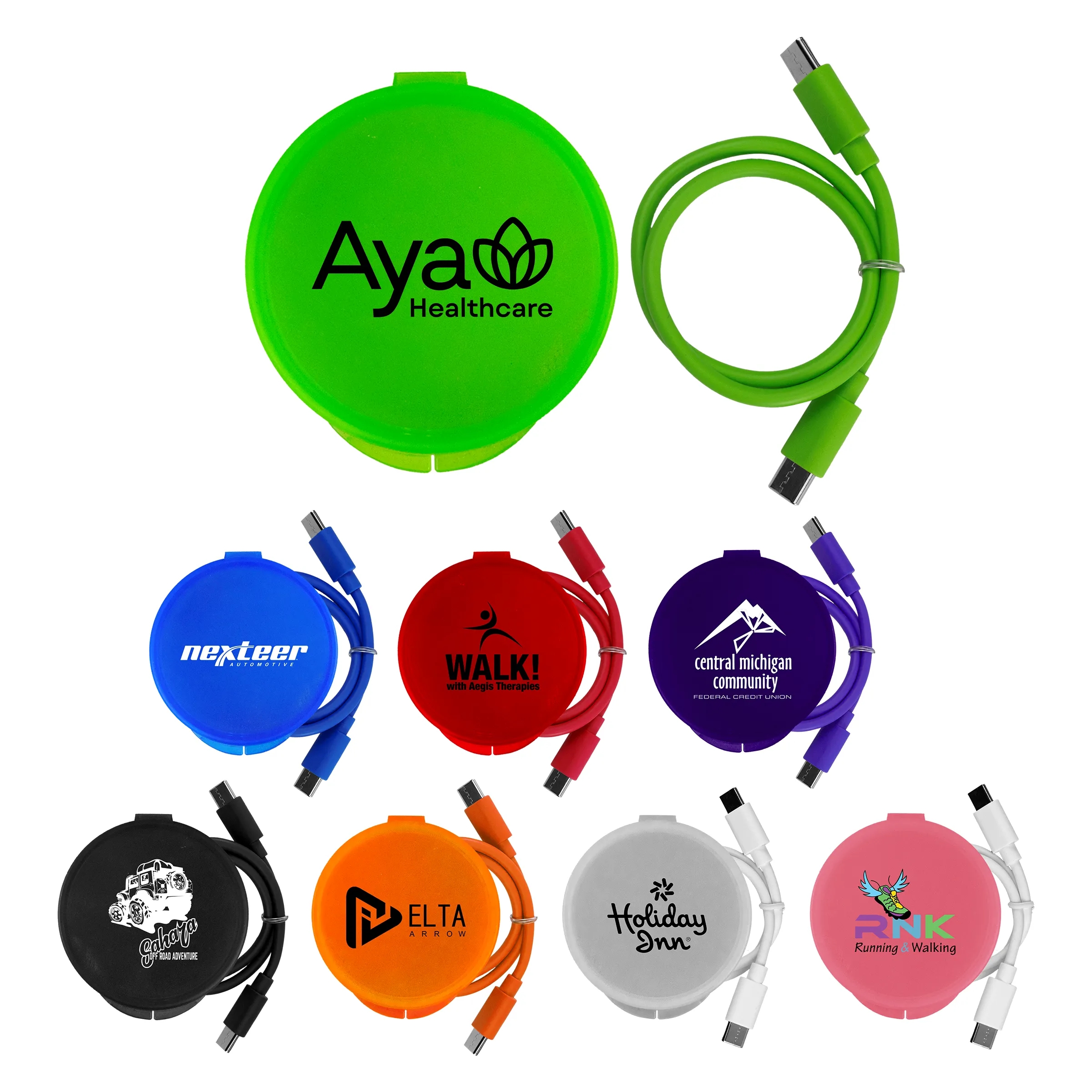 Colorful Round C to C Cable Set