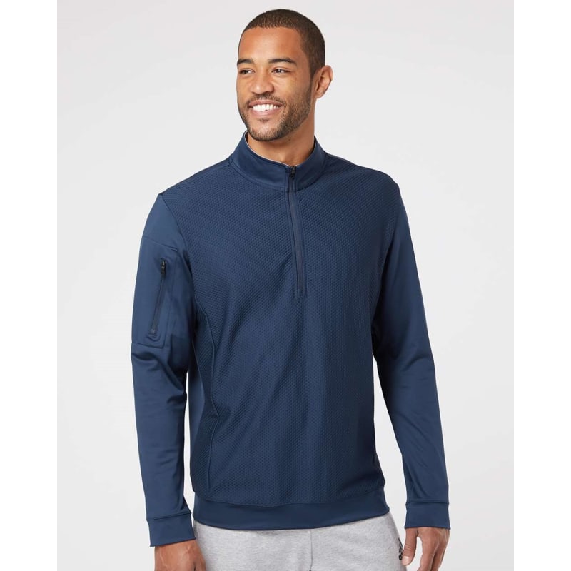 Adidas Men's Textured Quarter-Zip Pullover - A295
