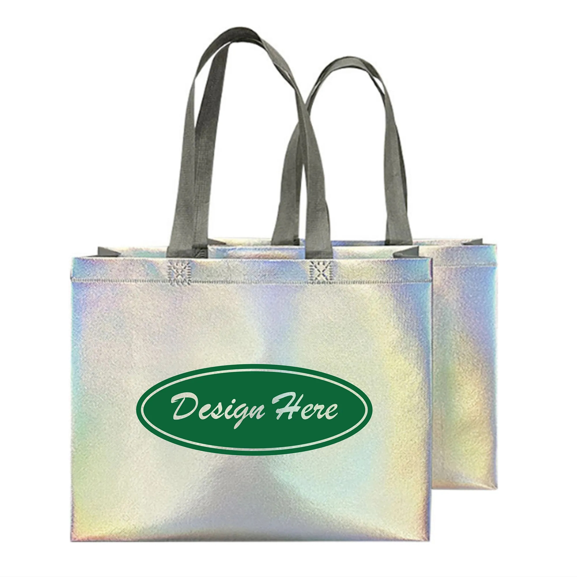 MOQ50 Holographic Non-woven Tote Bag 3