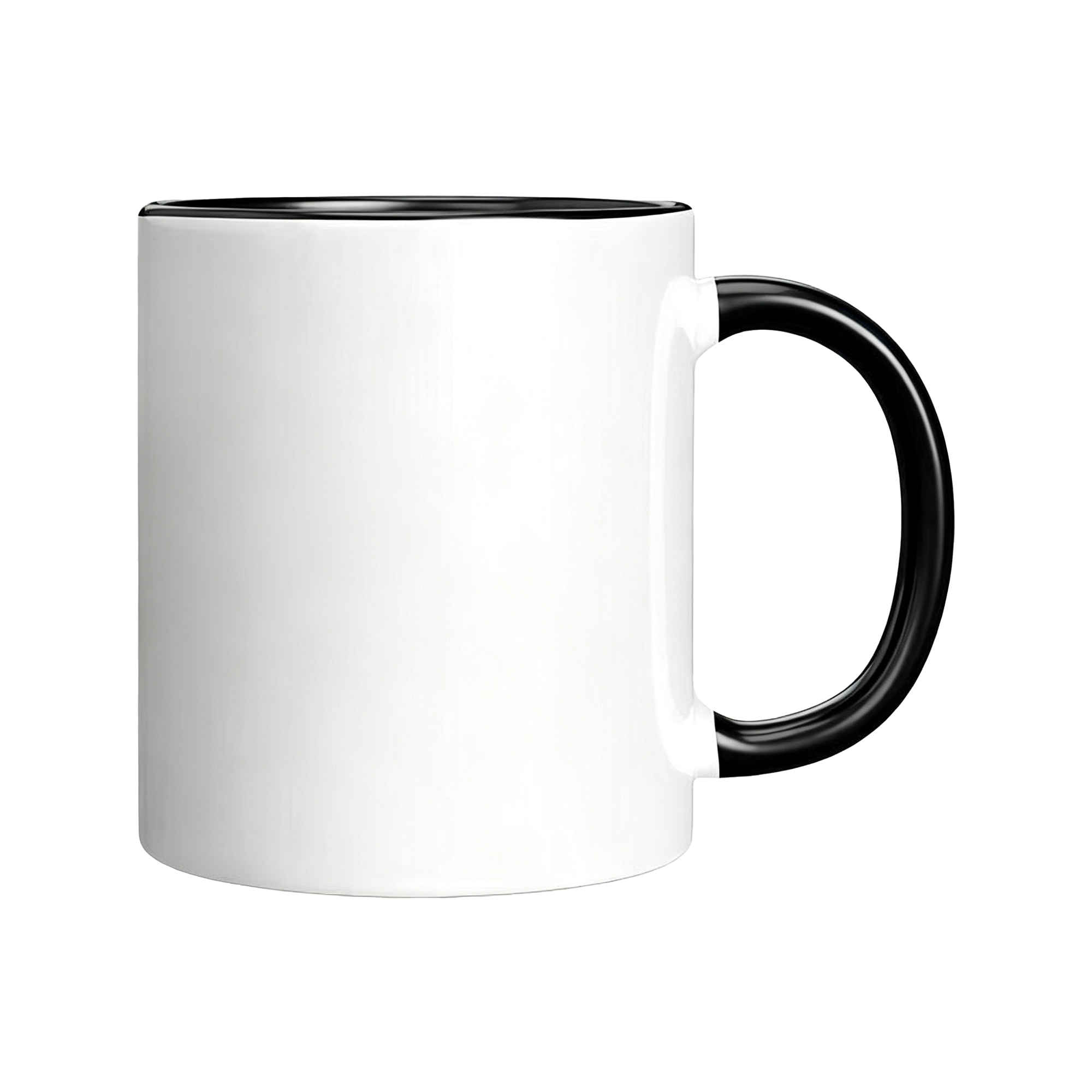 12oz Two Tone Sublimation Ceramic Coffee Mug W/ Curved Handle 4