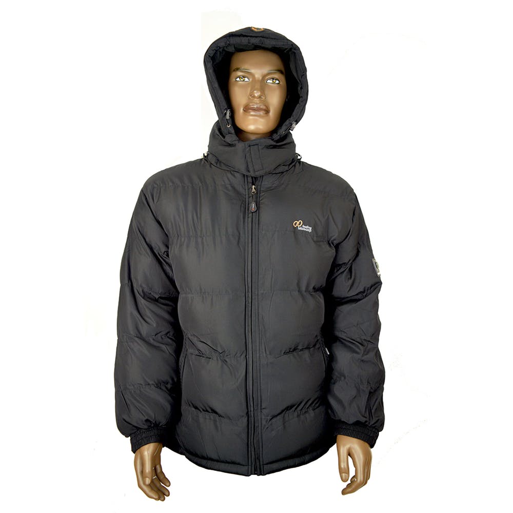 Men's Winter Bubble Jackets - S-XL Black Fleece Lined 3