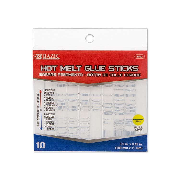 Dual Temp Hot Melt Glue Sticks 10 Count Full Size 100mm x 11mm