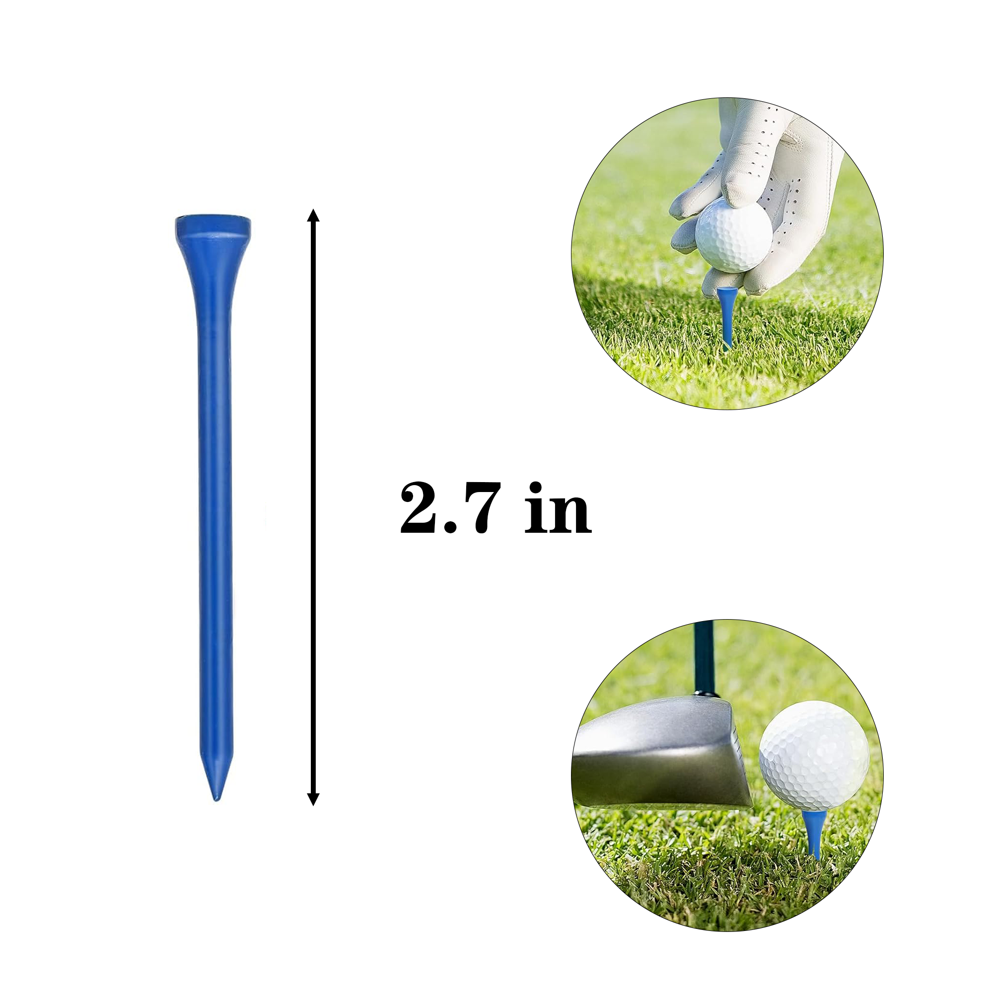 Portable 2.7" Plastic Golf Tee 7