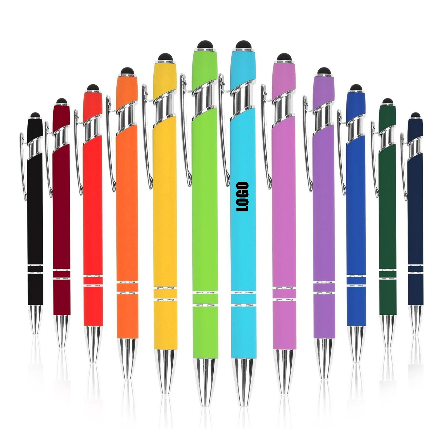 2-in-1 Stylus Retractable Ballpoint Pen with Stylus tip