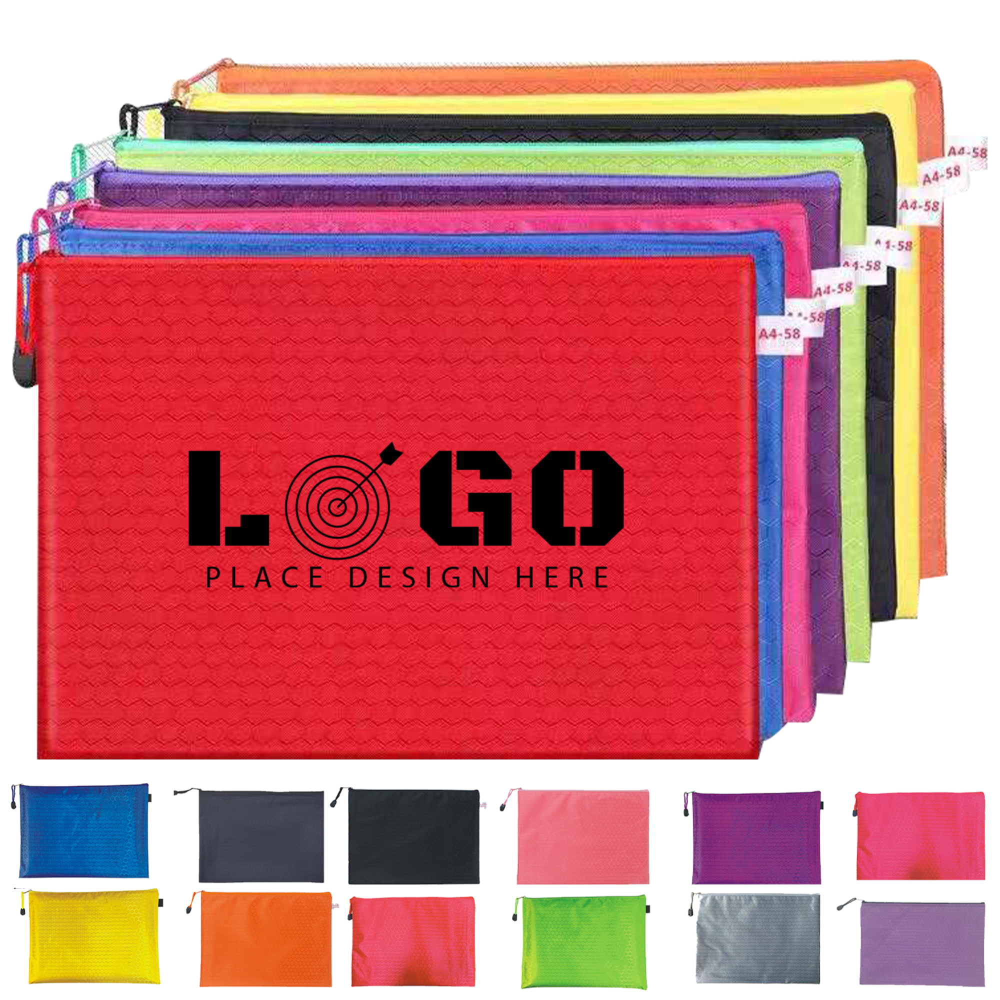 A4 Waterproof Zipper Document Bag Folders 5