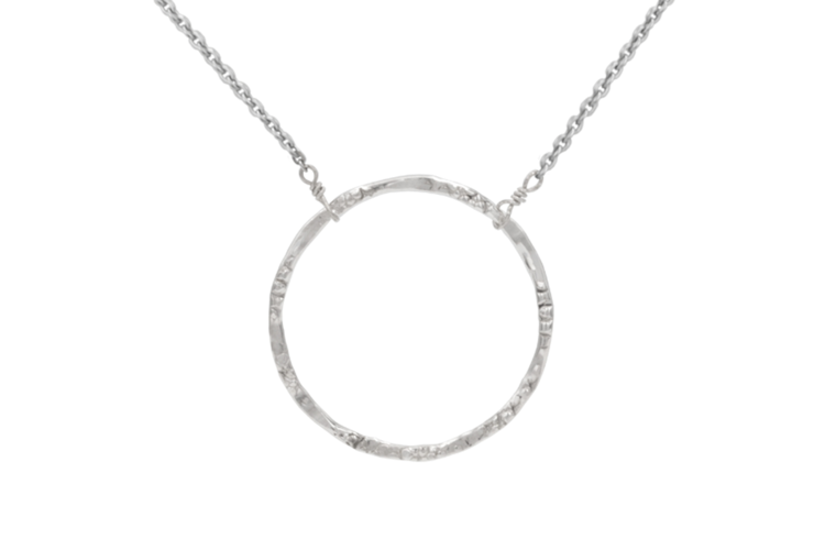 Antwerp Sterling Silver Large Soul Circle Necklace 3