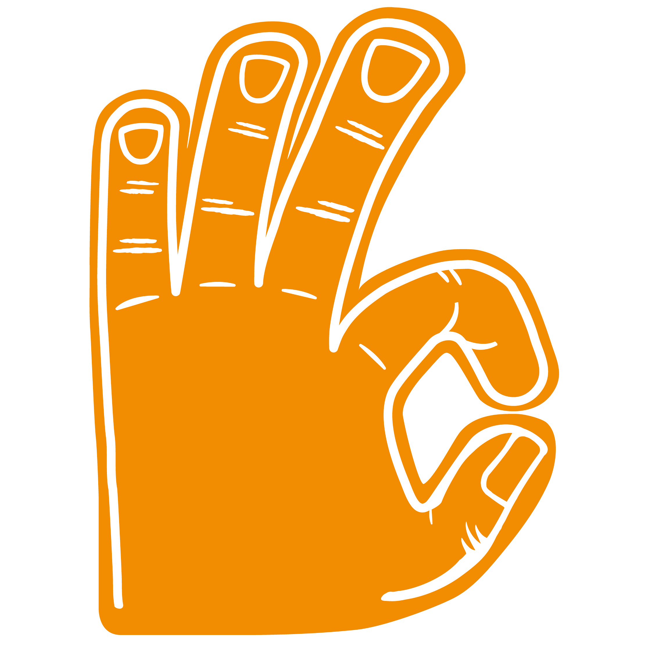 Basketball 3 Point Hand 43