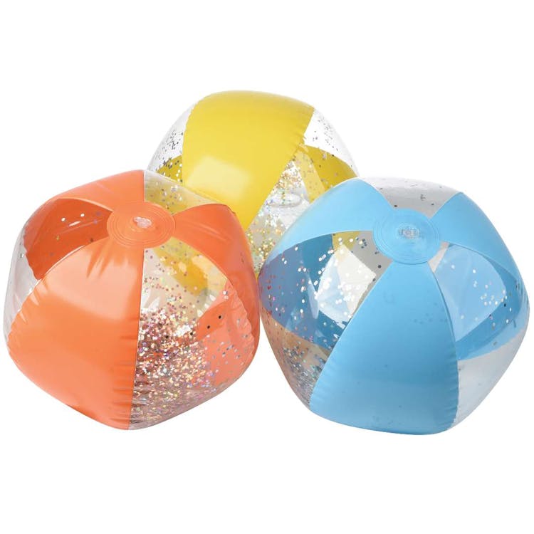 Glitter Stripe Beach Ball - Assorted Colors 2