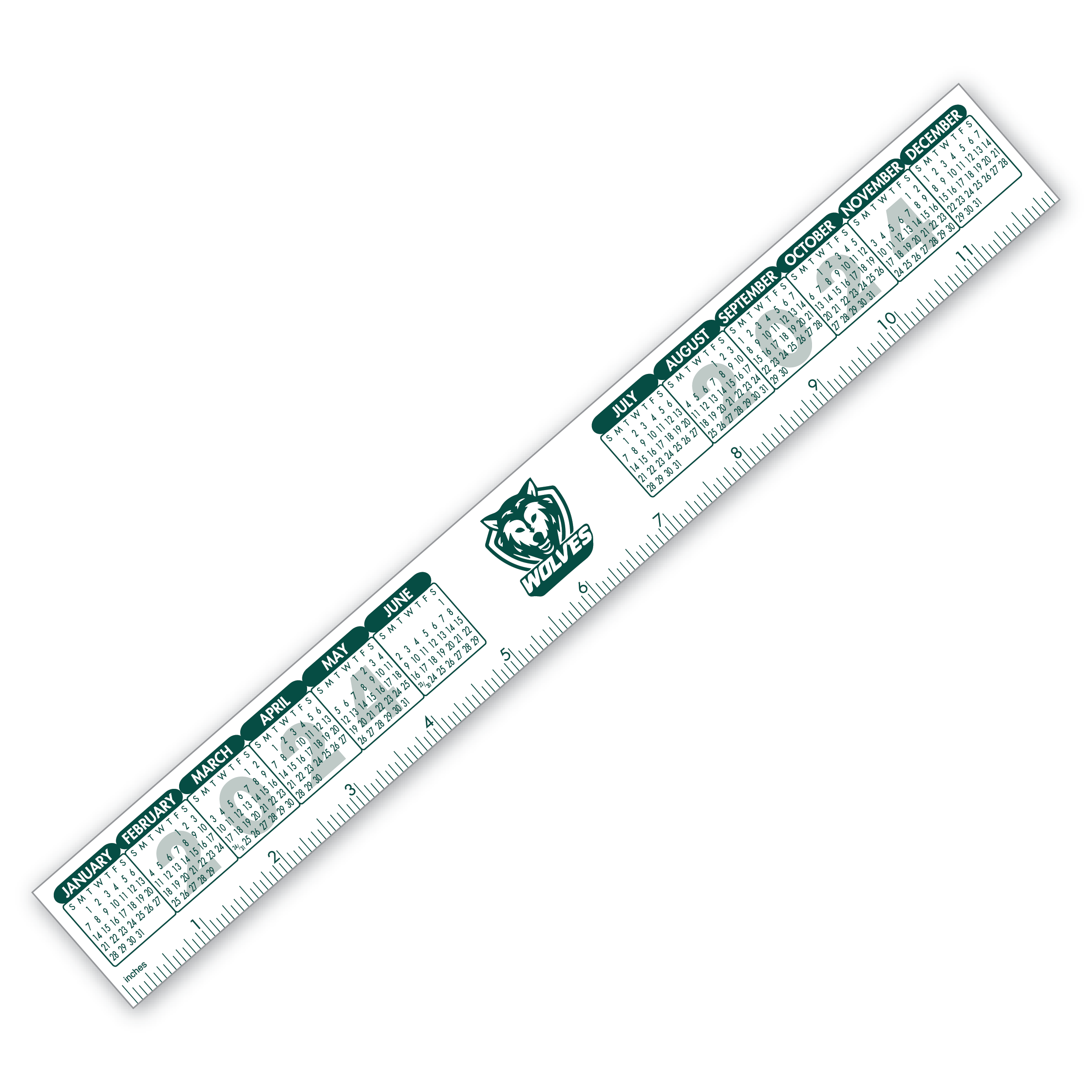 Kwik-Stik Year at a Glance Strip Ruler Strip Calendar