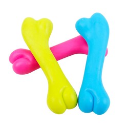 Rubber bite resistant bone type toy